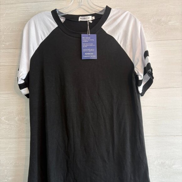 Adibosy Tops - Adibosy Women's Short Sleeve Top, Color Block T Shirt Casual M